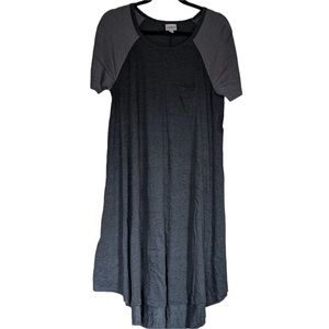 LULAROE Carly A-line Dress Grey M 10-12